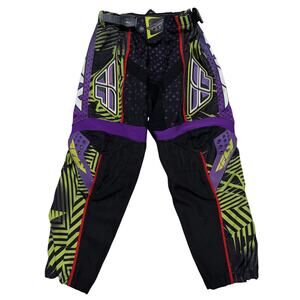 Fly Racing F-16 Motocross Pants Youth Boys 22 Black/Purple Limited Edition ATV